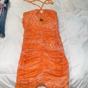 S White fox mini dress